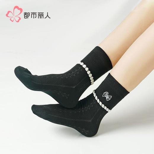 都市丽人袜子女士袜子精梳棉女袜子女中筒袜LCHDI3 商品图0