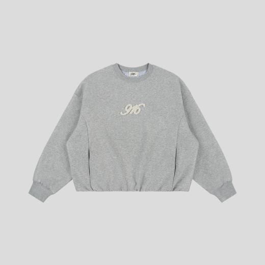 GOODBAI 916 logo仿珍珠绣圆领收腰双层oversize卫衣 商品图2