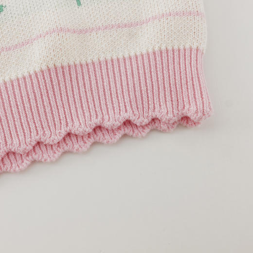 马克珍妮女童郁金香提花纯棉针织毛衣2025年秋冬新款551892 商品图4