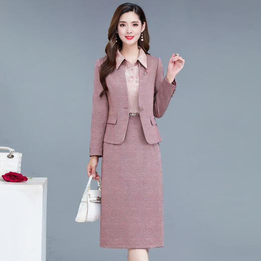 POLO领两件套连衣裙，气质通勤轻熟风连衣裙QYM-YJ25B268 商品图1