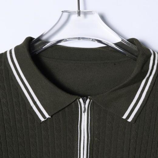 51132SDSA男士秋冬新款痞帅男装韩版撞色纽花半拉链翻领针织毛衣百搭 商品图2