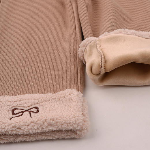 棉果果冬季新品女童复合水貂绒保暖加厚针织加绒长裤M422200425735 商品图4