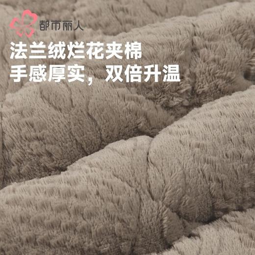 都市丽人睡衣法兰绒烂花男士家居服长袖长裤加厚夹棉套装FHH1E7 商品图5