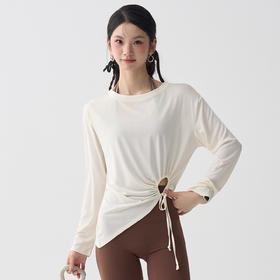 【限时秒】YOGACODE【火树银花系列】大码侧边镂空抽绳收腰显瘦运动罩衫DWI225570