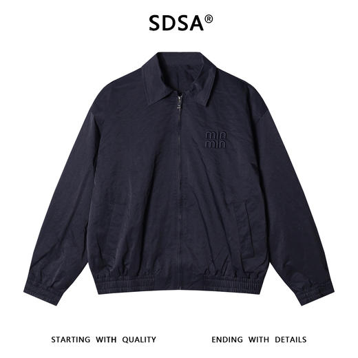 Y006SDSA男士秋冬新款痞帅男装纯色刺绣字母拉链翻领夹克百搭时尚外套 商品图0