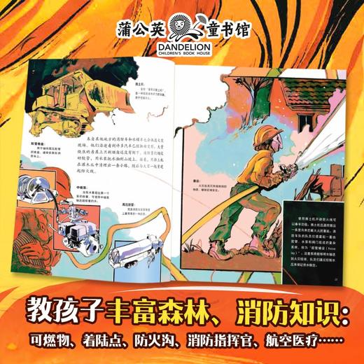 《坚守火线：野火、荒原和英勇无畏的消防员》精装一册  5岁+  教孩子勇敢、理智、协作 、不畏惧、不恐慌  凯迪克奖银奖得主、凯迪克奖荣誉插画家作品 商品图3