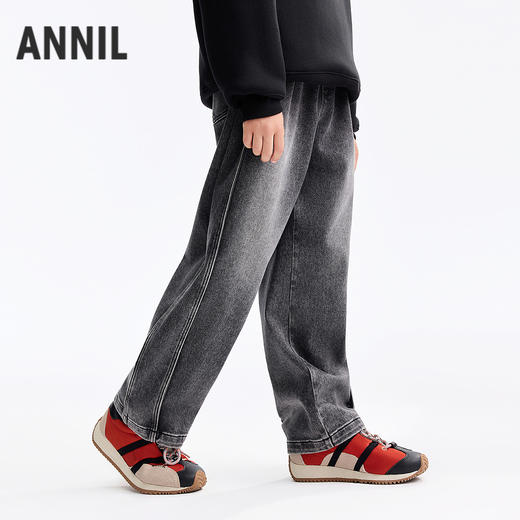 男童全腰牛仔夹裤冬季新款安奈儿童装EB546610 商品图1