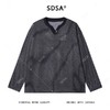 53111SDSA男士秋冬新款痞帅男装拼接撞色条纹领卫衣百搭时尚套头上衣 商品缩略图1