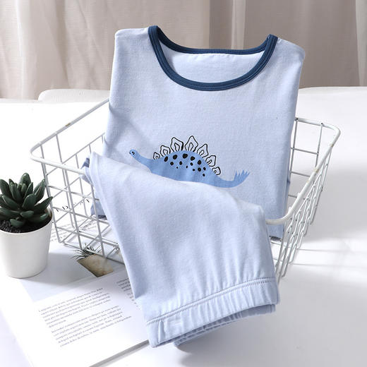 100-170莱卡棉大男童内衣套装秋冬儿童秋衣秋裤套装 商品图2