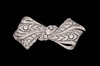 独角鹿西洋古董20世纪初欧洲出品装饰艺术风格蝴蝶结造型铂金镶嵌钻石胸针 商品缩略图0