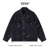 H302SDSA秋冬新款痞帅男装韩版侧边拉链设计假两件翻领牛仔夹克外套 商品缩略图1