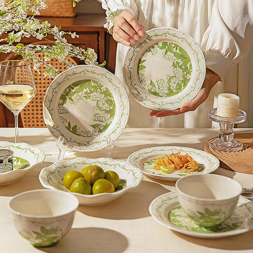 摩登主妇釉下彩餐具碗碟家用2025新款碗具饭碗汤面碗盘子碗盘套装 商品图3