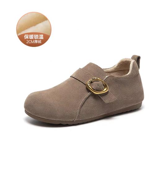 【云粉节】BF楼千百度薄底时尚雪地靴女2025秋冬新款加绒保暖全包勃肯鞋平底单鞋A25602006吊牌价899活动价799 商品图0