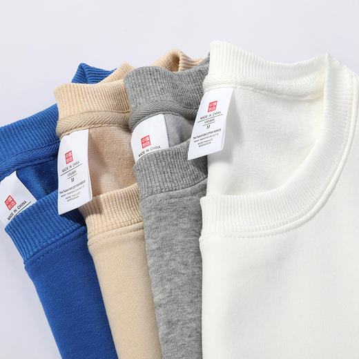 56%棉 马卡龙加绒圆领男女卫衣   A-5556 商品图9