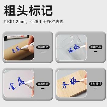 京东京造【热门商品】小双头勾线笔 学生美术绘画油性笔速干防水马克笔 蓝色12支装 商品图2