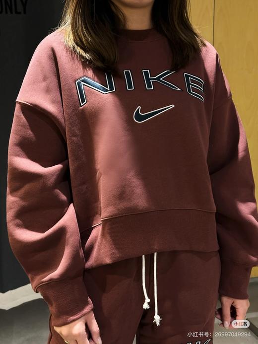 耐家logo图案户外休闲运动圆领套头长袖卫衣 女款（FV7675） 商品图14