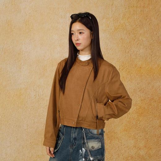 休闲麂皮绒短款外套-纪念日百货门店同款166552438 商品图0