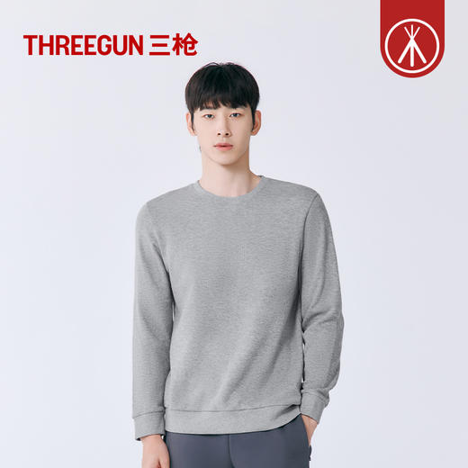 Threegun三枪 松绒棉圆领男衫-T20069A01 商品图10
