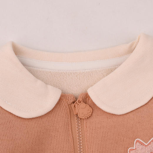 棉果果冬季新品女童复合奥利绒保暖加绒翻领加绒卫衣M422180425727 商品图2