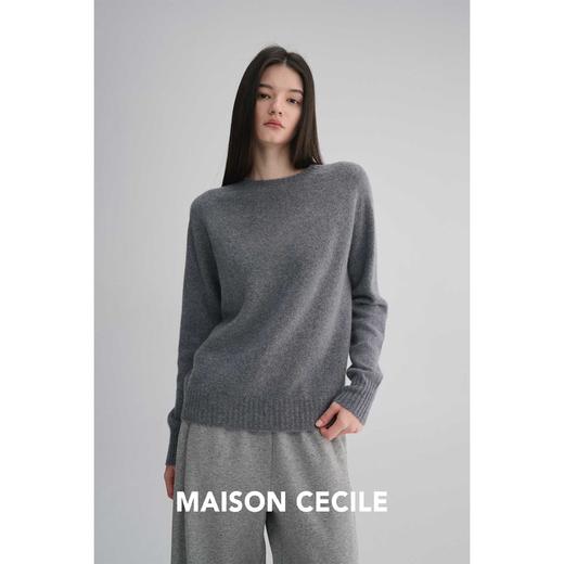 MAISON CECILE 三色|全羊绒亲肤软糯百搭基础松弛感圆领针织毛衣 商品图4