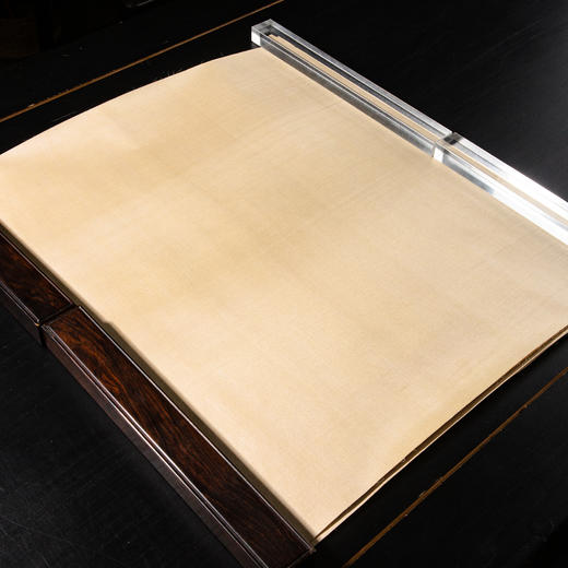 80-90年代真丝生绢笺（单张，仿古色，尺寸:46.5cmx53cm） 商品图0