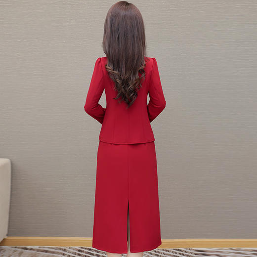 QYM 1315C522-Y气质套装二件套修身礼服裙 商品图2