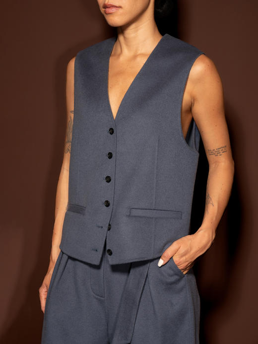 Puree｜#0616 Undercover Vest 羊绒羊毛双面绒西装马甲 [  浅蓝 / 浅驼 / 浅灰 ] 商品图1