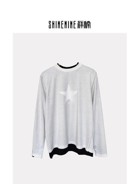 B81201101假两件长袖T恤