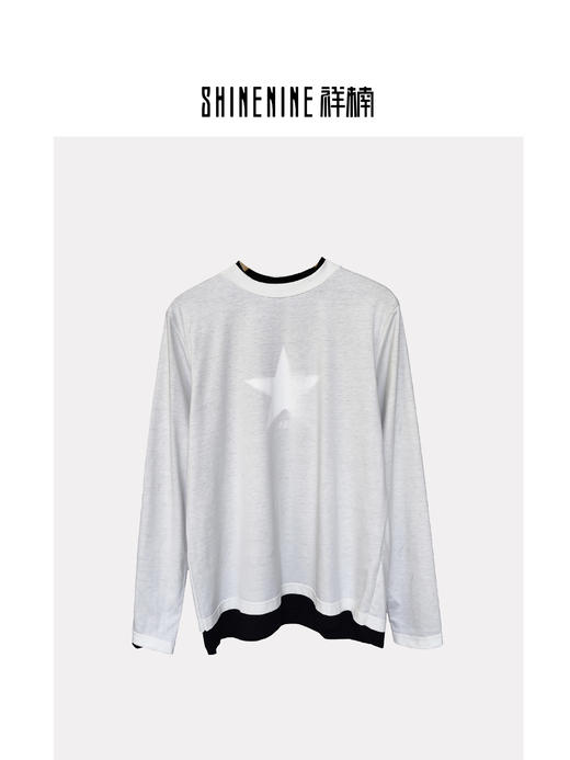 B81201101假两件长袖T恤 商品图0