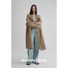 MAISON CECILE 美国匹马棉亚麻肌理感廓形随性单排扣立领风衣 商品缩略图1