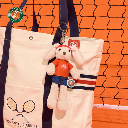 罗兰加洛斯法网吉祥物网球兔子挂饰公仔摆件毛绒挂件新年礼物 商品图4