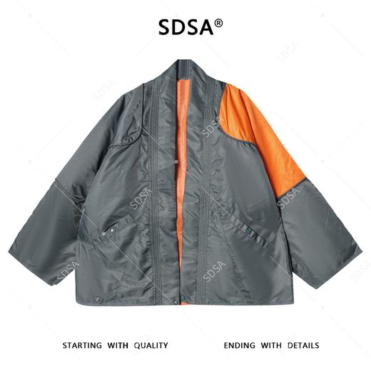 SW8028SDSA男士秋冬新款痞帅男装美式潮牌拼接拼色夹克外套百搭时尚上衣 商品图1