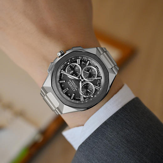 西铁城/CITIZEN卫星对时ATTESA系列舒博钛八角男表CC4104-53E 商品图6