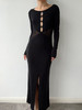 丝所｜S22T006 静海真丝针织前镂空小礼服［ 黑BC ] 商品缩略图3