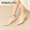 星期六优雅职场风尖头高跟短靴SSD4116568 商品缩略图3