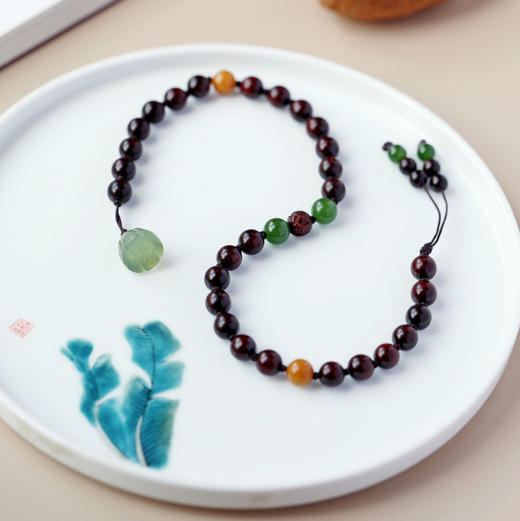 【青山特惠】原创8mm*28颗 小叶紫檀 清荷 手串 y2 商品图0