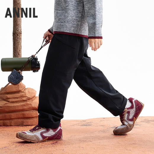 【实体店同款】男女童全腰梭织夹裤冬季新款安奈儿童装AM546052 商品图0