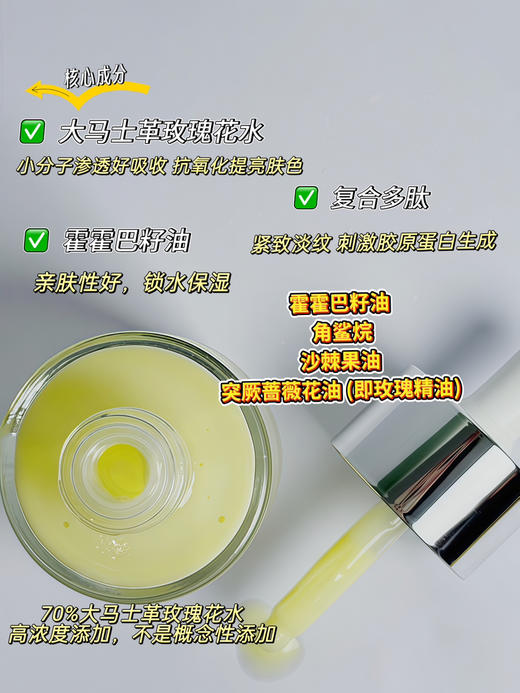 实验室高端定制 玫瑰植萃花蜜油乳 30ml |玫瑰精油乳液 补水锁水抗老提亮肤色紧致舒润 淡化细纹 所有肤质可用 商品图1