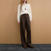 三彩2025冬季新款加绒休闲裤保暖长裤高腰直筒裤气质通勤显瘦M 商品缩略图2