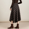 「高货xg」全新升级【铂金会员192/天猫259/差价67】(70631)洛诗琳复古格纹不规则半身裙2025秋冬新款高腰显瘦A字裙 商品缩略图2