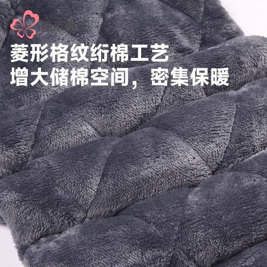 都市丽人睡衣法兰绒夹棉男士家居服长袖长裤加厚夹棉套装FHH0C4 商品图5