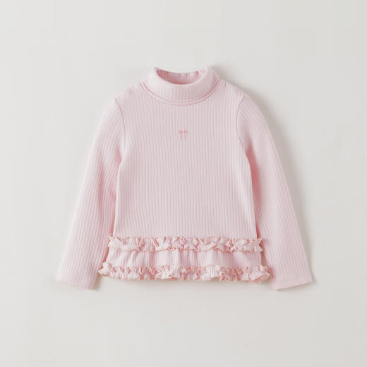 【科技发热】马克珍妮女童保暖花边高领T恤2025年秋冬新款551197 商品图3