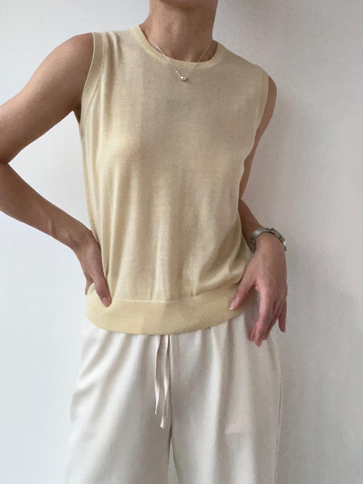 Puree｜#1981 Petite Vest 精纺羊绒背心 [  黄 / 灰 / 蓝 / 米粉 ] 商品图13