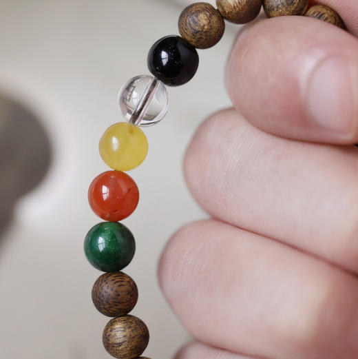 【青山特惠】7mm 21颗绿棋楠 原创【清圆】沉香手串 c51 商品图7