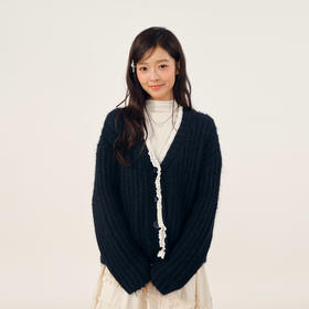 棒针蕾丝边羊驼开衫-纪念日百货门店同款166593344