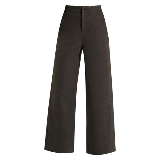 QYM 5287-Y时髦直筒裤仿羊毛厚实休闲裤宽松阔腿裤 商品图4