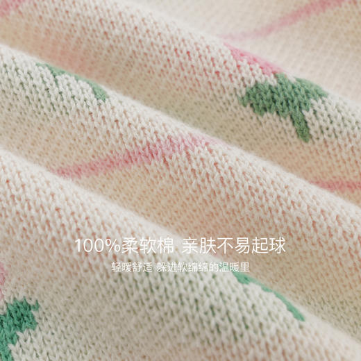 马克珍妮女童郁金香提花纯棉针织毛衣2025年秋冬新款551892 商品图2