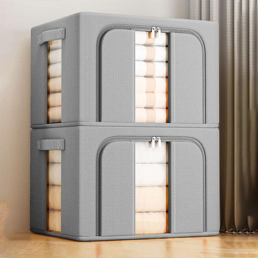 换季收纳箱热卖中!!【大容量PET收纳箱100L】无纺布PET材质，100大容量，简约风 承重强防尘加厚!正品 商品图4