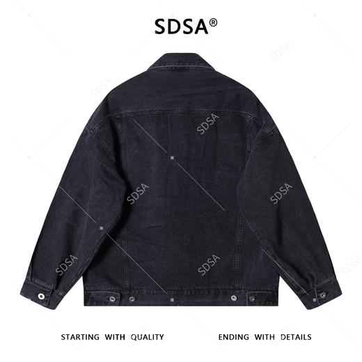 H302SDSA秋冬新款痞帅男装韩版侧边拉链设计假两件翻领牛仔夹克外套 商品图5