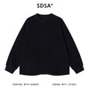 55227SDSA男士秋冬新款痞帅男装潮牌磨破不规则纯色圆领卫衣百搭时尚 商品缩略图1